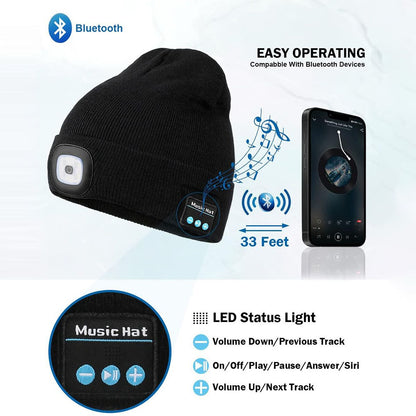 POLRZA™ Bluetooth LED Beanie Cap
