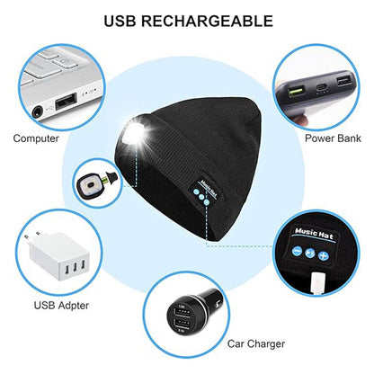 POLRZA™ Bluetooth LED Beanie Cap